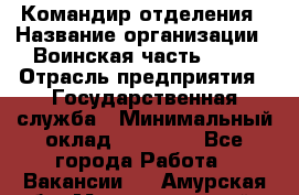 Командир отделения › Название организации ­ Воинская часть 6681 › Отрасль предприятия ­ Государственная служба › Минимальный оклад ­ 28 000 - Все города Работа » Вакансии   . Амурская обл.,Магдагачинский р-н